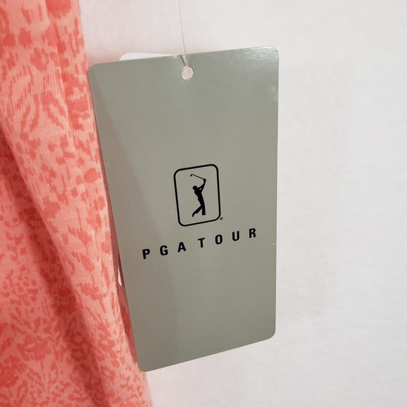 PGA TOUR Lantana Floral Print Golf Polo Eco Focused Short Sleeve Shirt‎ Size S - Picture 6 of 9